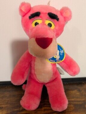Vintage Pink Panther Plush Stuffed Animal 1992 24k